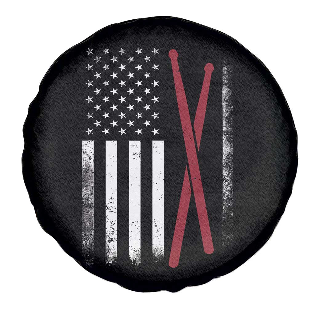 American Flag Drumsticks Spare Tire Cover USA Drummers Vintage Drum Sticks - Wonder Print Shop