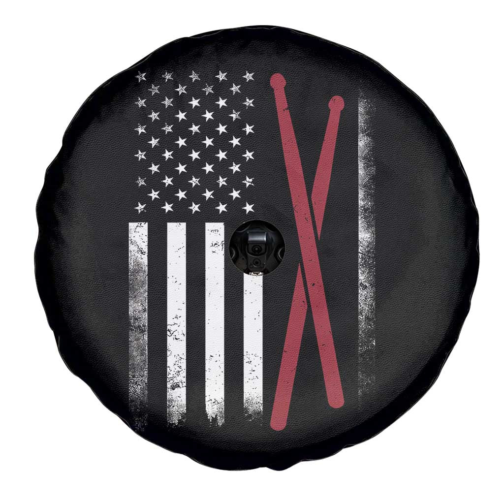 American Flag Drumsticks Spare Tire Cover USA Drummers Vintage Drum Sticks - Wonder Print Shop