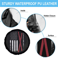 American Flag Drumsticks Spare Tire Cover USA Drummers Vintage Drum Sticks - Wonder Print Shop