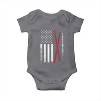American Flag Drumsticks Baby Onesie USA Drummers Vintage Drum Sticks - Wonder Print Shop