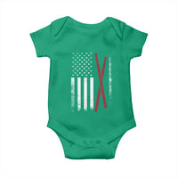 American Flag Drumsticks Baby Onesie USA Drummers Vintage Drum Sticks - Wonder Print Shop