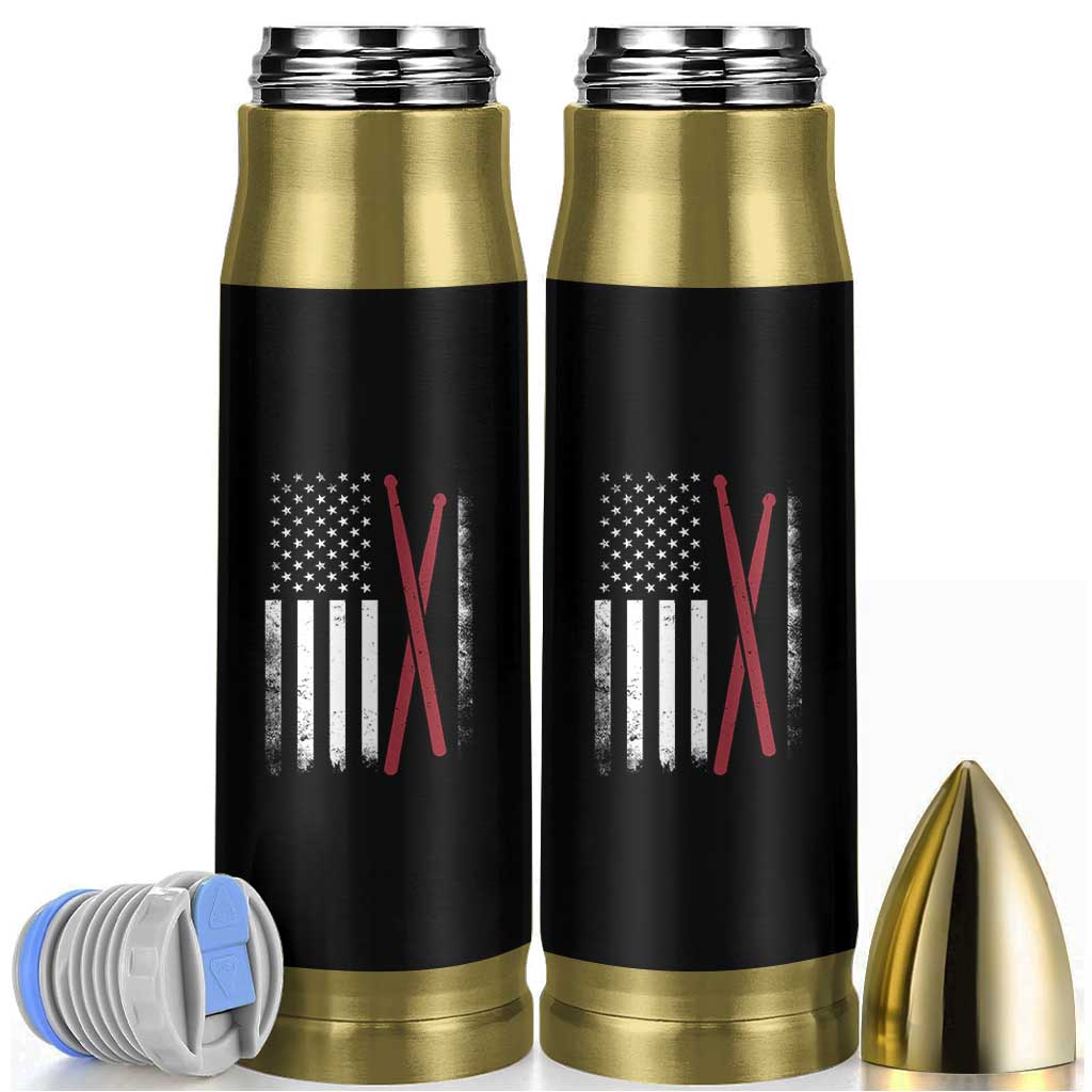 American Flag Drumsticks Bullet Tumbler USA Drummers Vintage Drum Sticks - Wonder Print Shop