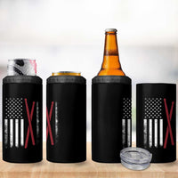 American Flag Drumsticks 4 in 1 Can Cooler Tumbler USA Drummers Vintage Drum Sticks - Wonder Print Shop