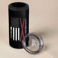 American Flag Drumsticks 4 in 1 Can Cooler Tumbler USA Drummers Vintage Drum Sticks - Wonder Print Shop