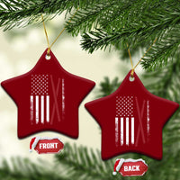 American Flag Drumsticks Ceramic Ornament USA Drummers Vintage Drum Sticks - Wonder Print Shop