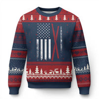 American Flag Drumsticks Ugly Christmas Sweater USA Drummers Vintage Drum Sticks - Wonder Print Shop