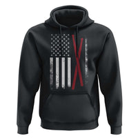 American Flag Drumsticks Hoodie USA Drummers Vintage Drum Sticks - Wonder Print Shop