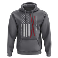 American Flag Drumsticks Hoodie USA Drummers Vintage Drum Sticks - Wonder Print Shop