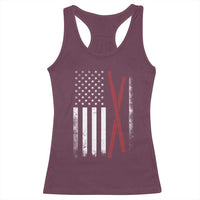 American Flag Drumsticks Racerback Tank Top USA Drummers Vintage Drum Sticks - Wonder Print Shop