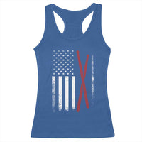 American Flag Drumsticks Racerback Tank Top USA Drummers Vintage Drum Sticks - Wonder Print Shop