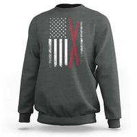 American Flag Drumsticks Sweatshirt USA Drummers Vintage Drum Sticks - Wonder Print Shop