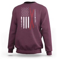 American Flag Drumsticks Sweatshirt USA Drummers Vintage Drum Sticks - Wonder Print Shop