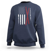 American Flag Drumsticks Sweatshirt USA Drummers Vintage Drum Sticks - Wonder Print Shop