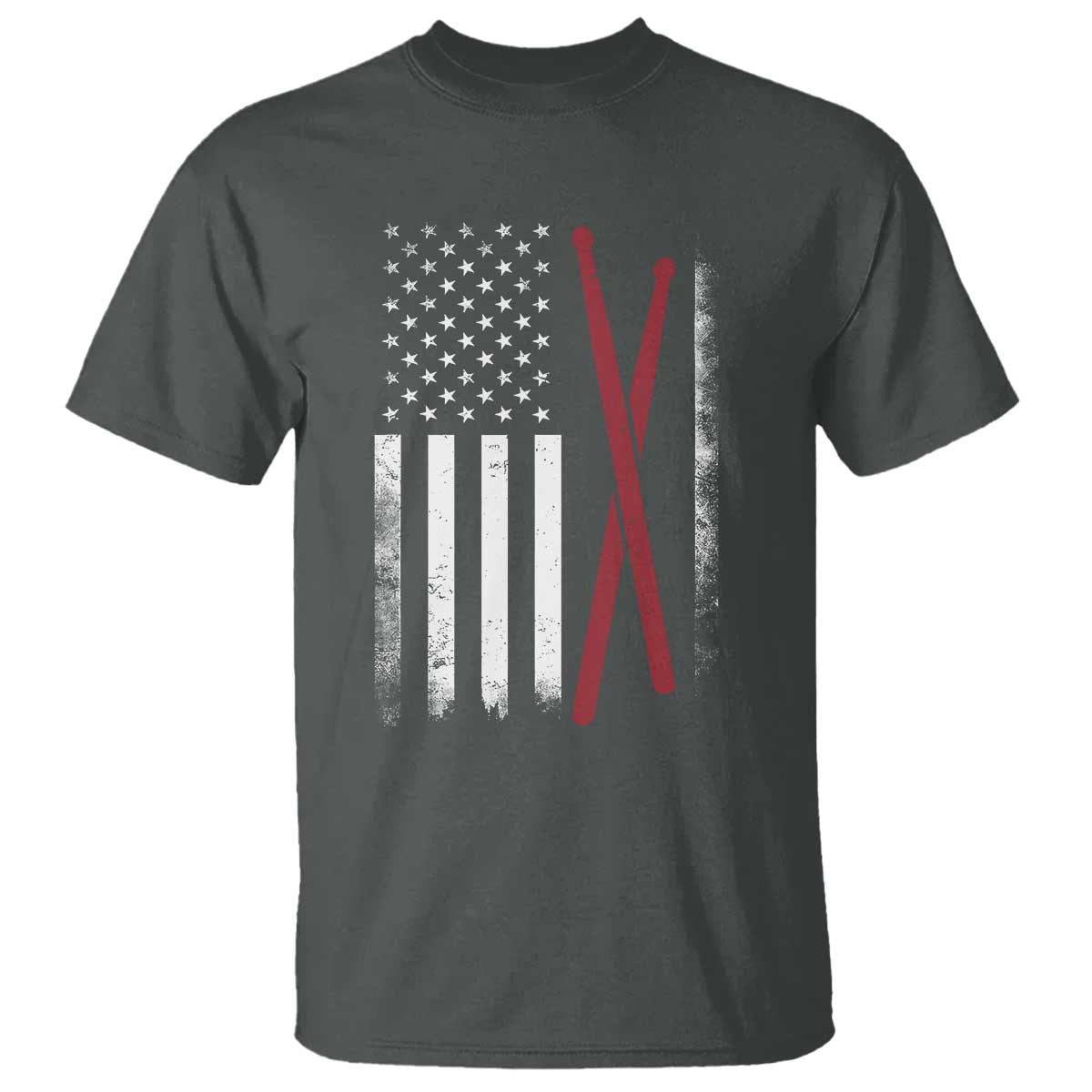 American Flag Drumsticks T Shirt USA Drummers Vintage Drum Sticks - Wonder Print Shop