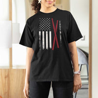 American Flag Drumsticks T Shirt For Women USA Drummers Vintage Drum Sticks - Wonder Print Shop