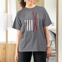 American Flag Drumsticks T Shirt For Women USA Drummers Vintage Drum Sticks - Wonder Print Shop