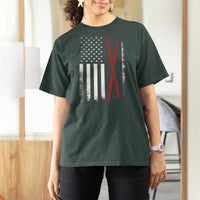 American Flag Drumsticks T Shirt For Women USA Drummers Vintage Drum Sticks - Wonder Print Shop
