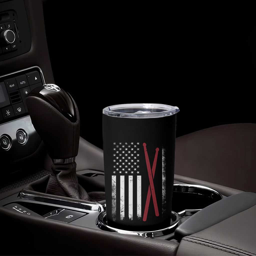 American Flag Drumsticks Tumbler Cup USA Drummers Vintage Drum Sticks - Wonder Print Shop