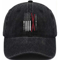 American Flag Drumsticks Washed Cotton Baseball Cap USA Drummers Vintage Drum Sticks