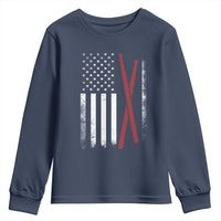 American Flag Drumsticks Youth Sweatshirt USA Drummers Vintage Drum Sticks - Wonder Print Shop