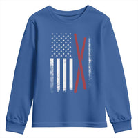 American Flag Drumsticks Youth Sweatshirt USA Drummers Vintage Drum Sticks - Wonder Print Shop