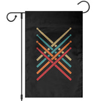 Retro Vintage Drummer Garden Flag 70s 80s Distressed Drum Sticks - Wonder Print Shop