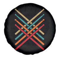 Retro Vintage Drummer Spare Tire Cover 70s 80s Distressed Drum Sticks - Wonder Print Shop