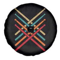 Retro Vintage Drummer Spare Tire Cover 70s 80s Distressed Drum Sticks - Wonder Print Shop