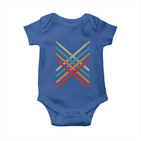 Retro Vintage Drummer Baby Onesie 70s 80s Distressed Drum Sticks - Wonder Print Shop
