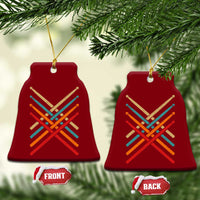 Retro Vintage Drummer Ceramic Ornament 70s 80s Distressed Drum Sticks - Wonder Print Shop