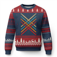 Retro Vintage Drummer Ugly Christmas Sweater 70s 80s Distressed Drum Sticks - Wonder Print Shop