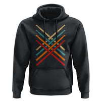 Retro Vintage Drummer Hoodie 70s 80s Distressed Drum Sticks - Wonder Print Shop
