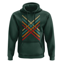 Retro Vintage Drummer Hoodie 70s 80s Distressed Drum Sticks - Wonder Print Shop