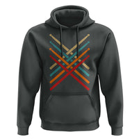 Retro Vintage Drummer Hoodie 70s 80s Distressed Drum Sticks - Wonder Print Shop