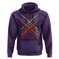 Retro Vintage Drummer Hoodie 70s 80s Distressed Drum Sticks - Wonder Print Shop