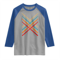 Retro Vintage Drummer Raglan Shirt 70s 80s Distressed Drum Sticks - Wonder Print Shop