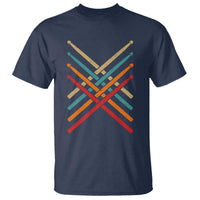 Retro Vintage Drummer T Shirt 70s 80s Distressed Drum Sticks - Wonder Print Shop