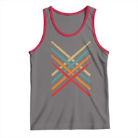 Retro Vintage Drummer Tank Top 70s 80s Distressed Drum Sticks - Wonder Print Shop