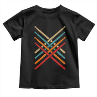 Retro Vintage Drummer Toddler T Shirt 70s 80s Distressed Drum Sticks - Wonder Print Shop