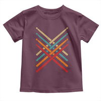 Retro Vintage Drummer Toddler T Shirt 70s 80s Distressed Drum Sticks - Wonder Print Shop