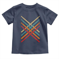 Retro Vintage Drummer Toddler T Shirt 70s 80s Distressed Drum Sticks - Wonder Print Shop