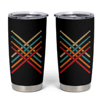 Retro Vintage Drummer Tumbler Cup 70s 80s Distressed Drum Sticks - Wonder Print Shop