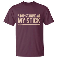 Funny Drumming T Shirt Stop Staring At My Stick Drummer - Wonder Print Shop
