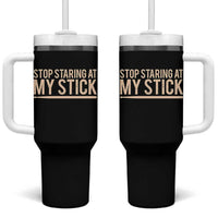 Funny Drumming Tumbler With Handle Stop Staring At My Stick Drummer - Wonder Print Shop