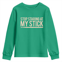 Funny Drumming Youth Sweatshirt Stop Staring At My Stick Drummer - Wonder Print Shop