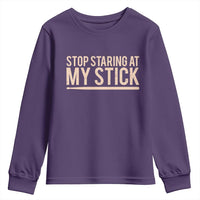 Funny Drumming Youth Sweatshirt Stop Staring At My Stick Drummer - Wonder Print Shop