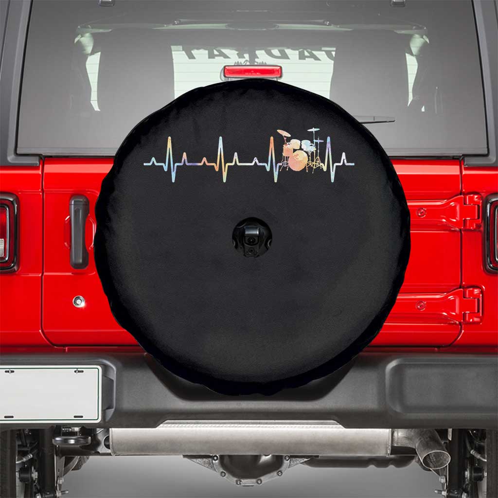 Drums Heartbeat Spare Tire Cover Drummer Percussionist Silhouette - Wonder Print Shop