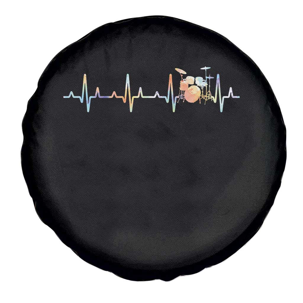 Drums Heartbeat Spare Tire Cover Drummer Percussionist Silhouette - Wonder Print Shop