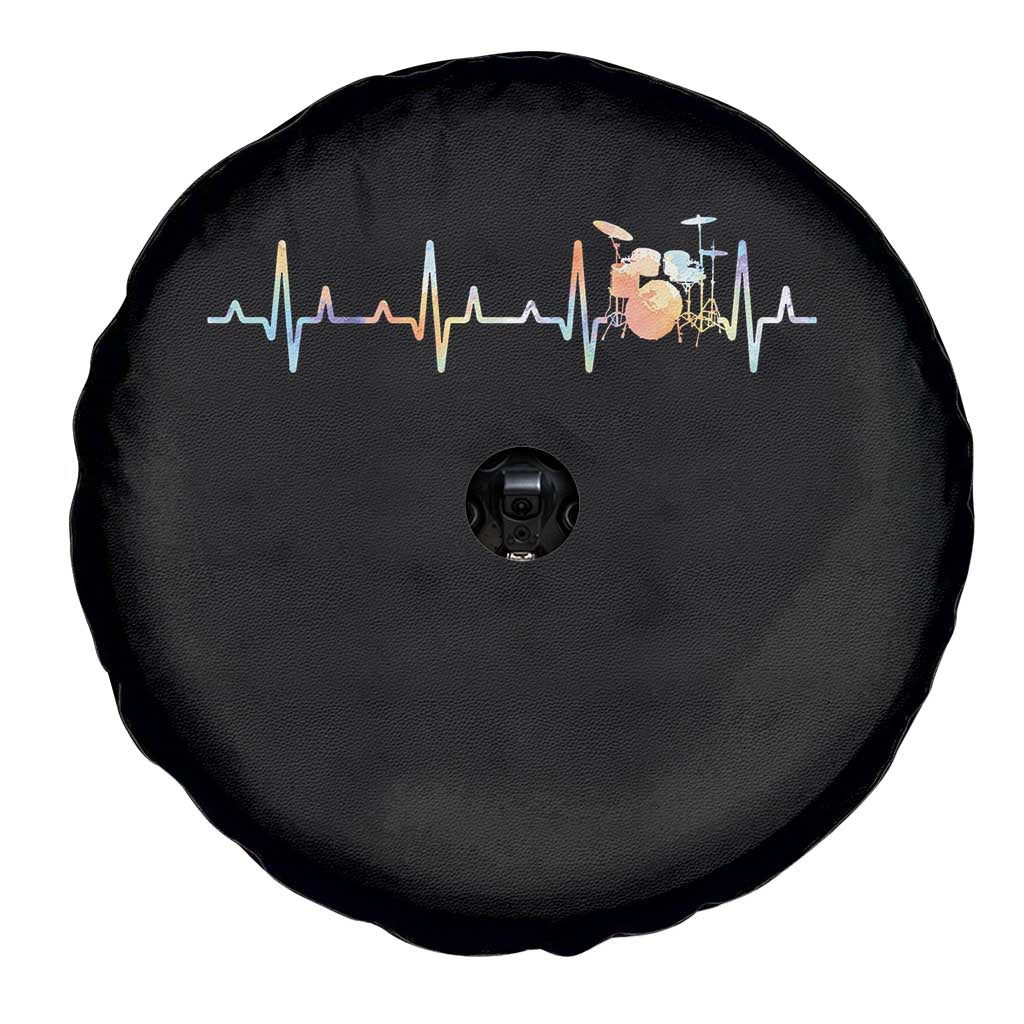 Drums Heartbeat Spare Tire Cover Drummer Percussionist Silhouette - Wonder Print Shop