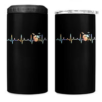 Drums Heartbeat 4 in 1 Can Cooler Tumbler Drummer Percussionist Silhouette - Wonder Print Shop
